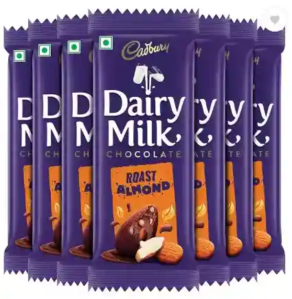 Cadbury Dairy Milk Roast Almond Chocolate Bars (7 x 80 g)